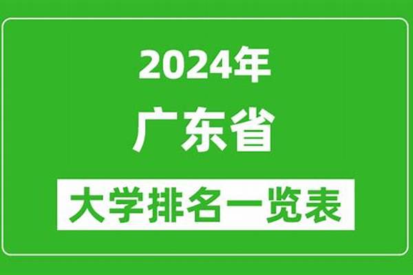 2024年广东省大学排名(2024广东值得报考的大学有哪些)