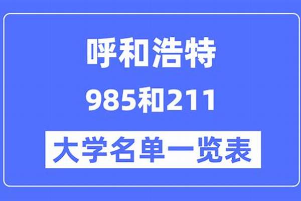 2024呼和浩特本科大学有哪些(高考问答：呼和浩特有哪些大学)